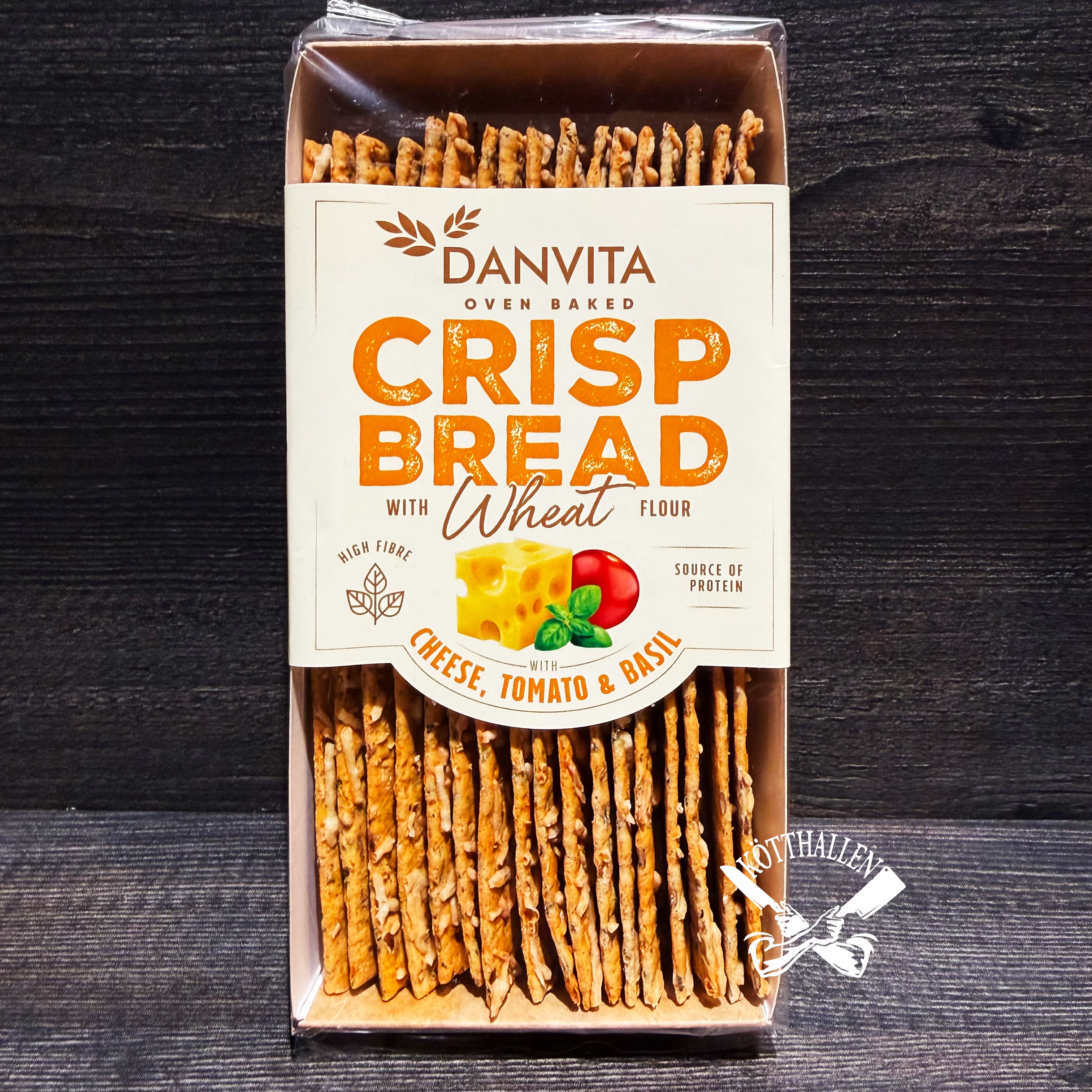 CRISP BREAD CHEESE, TOMATO & BASIL, DANVITA
