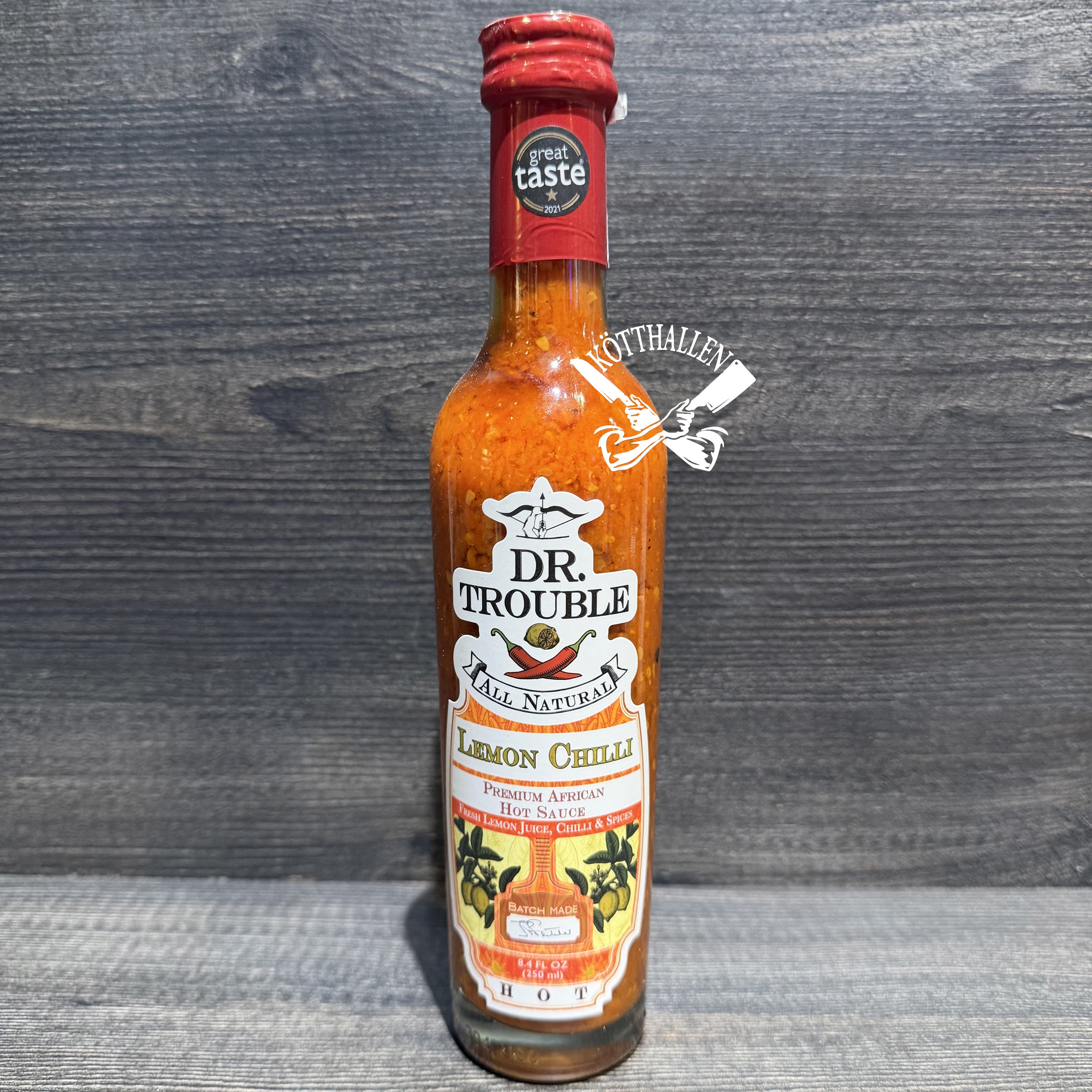 LEMON CHILLI HOT SAUCE, DR. TROUBLE