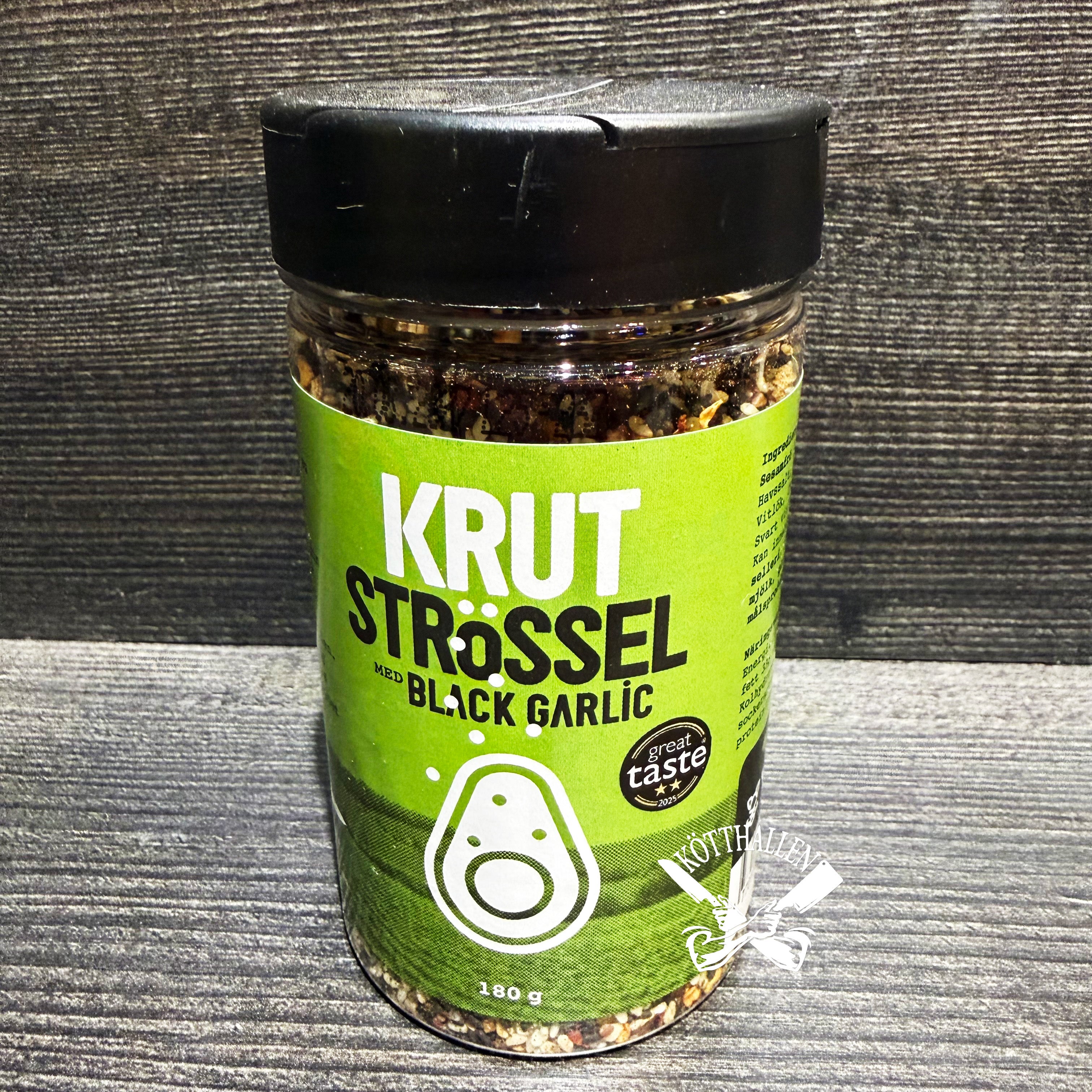 STRÖSSEL MED BLACK GARLIC, KRUT