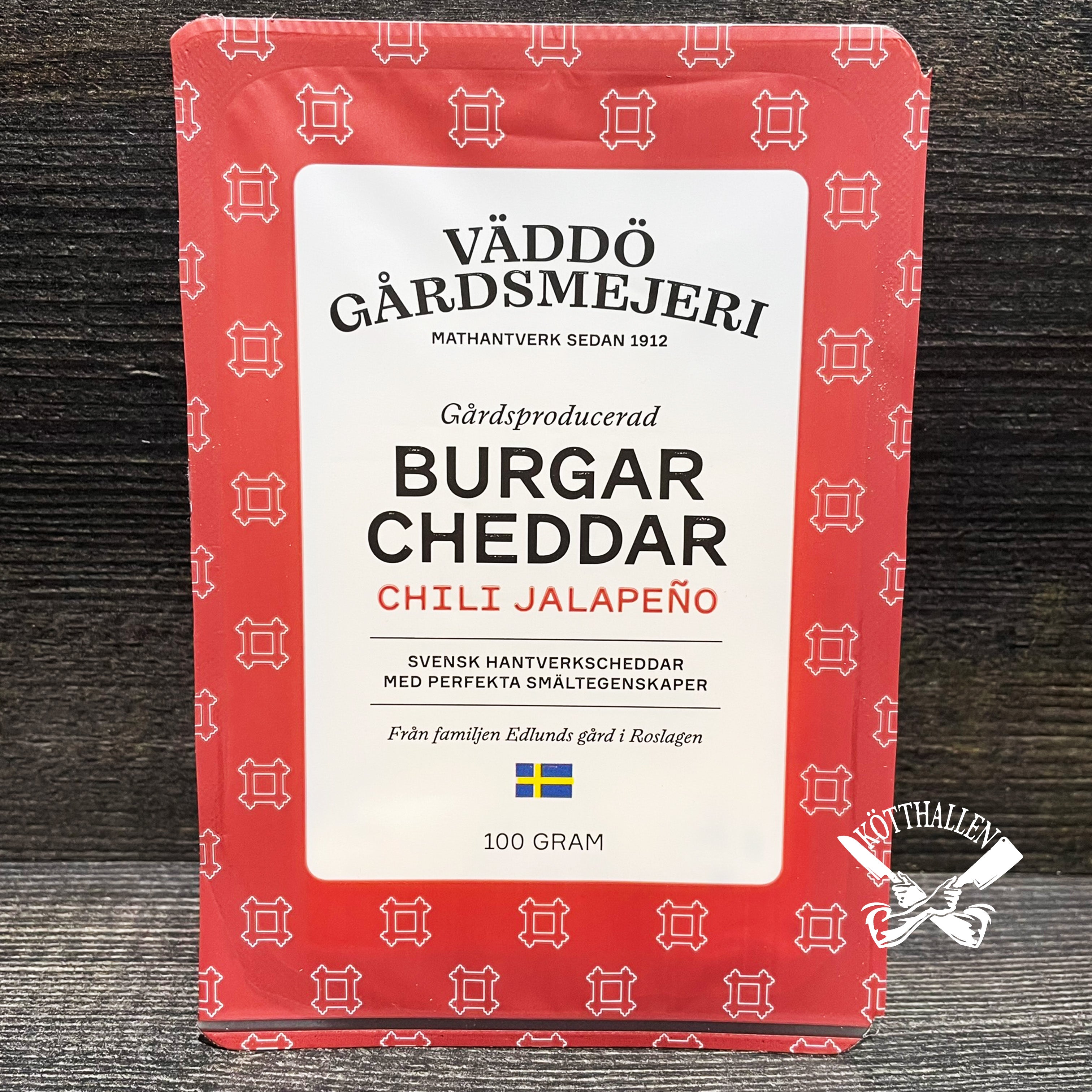 BURGARCHEDDAR CHILI JALAPENO, VÄDDÖ GÅRDSMEJERI
